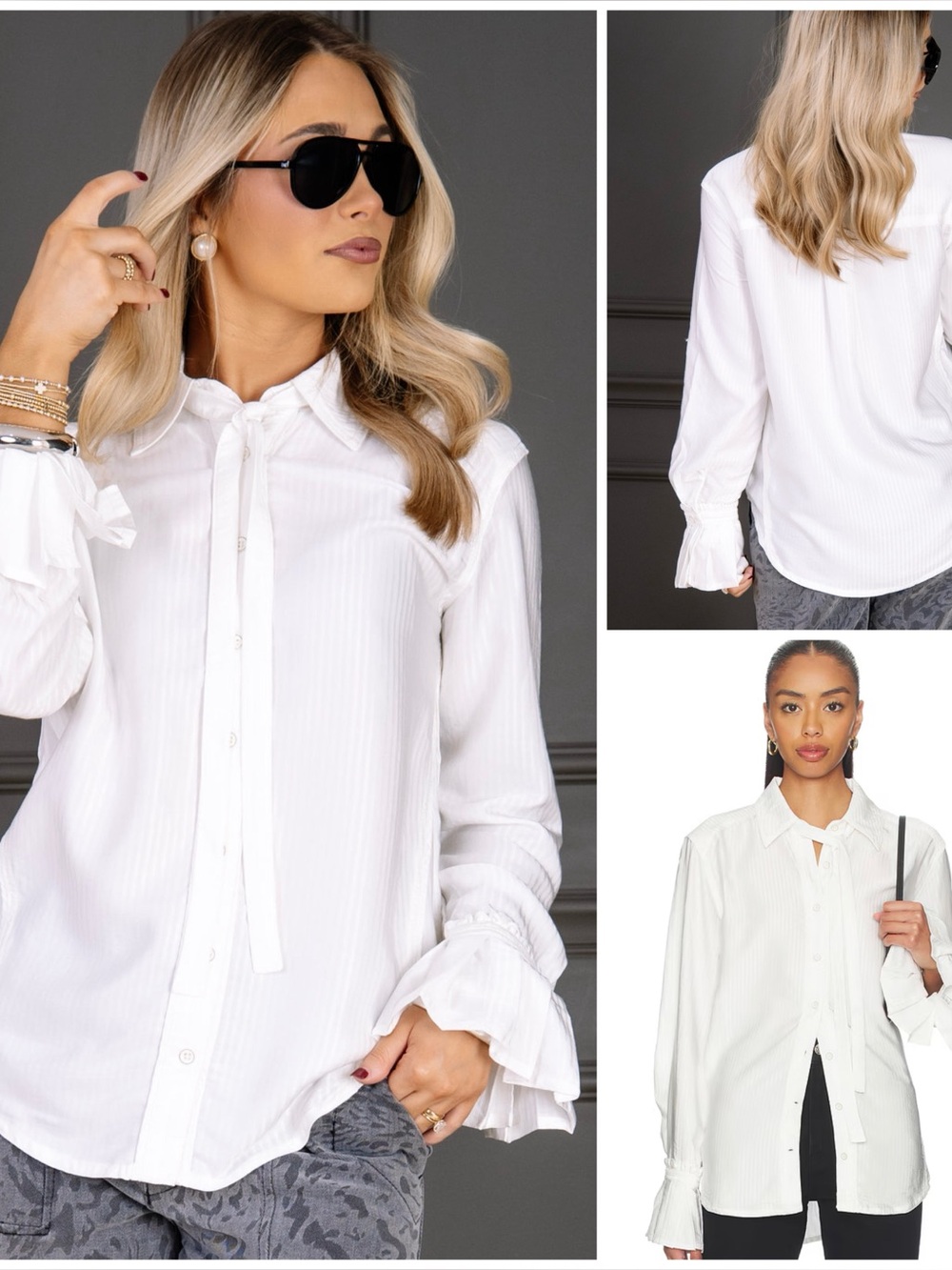 𝓯𝓹 Free People  ~ Mary Lou Silky Shirt